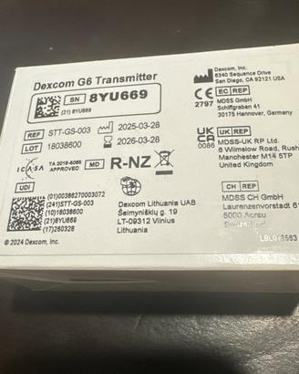 Trasmitter DexcomG 6 nuovo