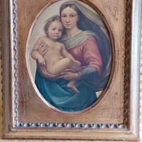 MADONNA CON BAMBINO stampa, cornice oro