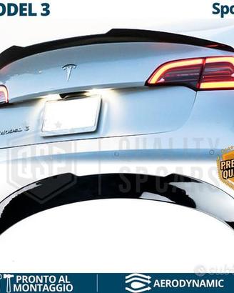 SPOILER Posteriore per TESLA MODEL 3 Alettone NERO