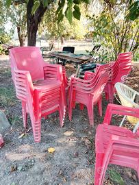Sedie in plastica da giardino
