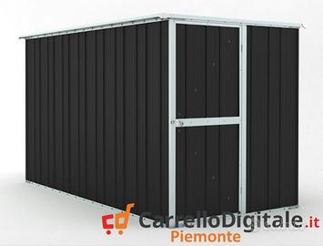 Deposito attrezzi giardino 175x307cm 5,4mq nero