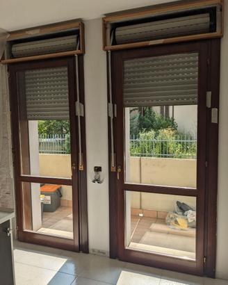 Infissi in legno con doppi vetri – porte‑finestre