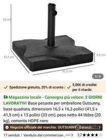 base ombrellone pesante