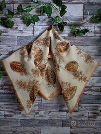 FOULARD VINTAGE CREAZIONI BYRON CICOGNA FOLIAGE