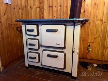 Stufa cucina a legna Zoppas anni '50