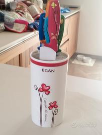 Ceppo con 6 coltelli Egan