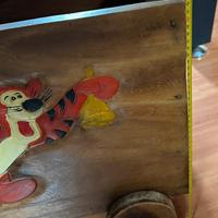 Carretto porta giochi in legno