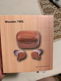 Cuffie in-ear TWS bam-boost in legno di bambù