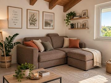 Divano letto Poltronesofà con pouf e materasso inc