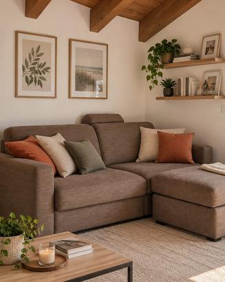 Divano letto Poltronesofà con pouf e materasso inc
