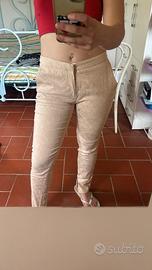 pantaloni in pizzo rosa Zara