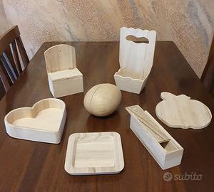 7 contenitori in legno