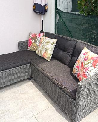 Divano rattan giardino 