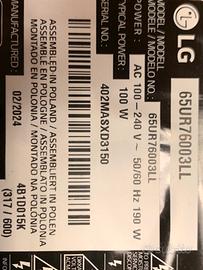 LG 65UR76003LL - SCHEDA MADRE