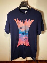 T-shirt "Tramonto su lago e montagne"