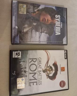 2 videogiochi per PC Syberia e Great Battles of Ro