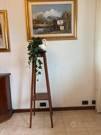 Colonna porta fiori in legno