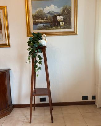 Colonna porta fiori in legno