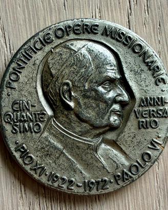 Medaglia Pio XI e Paolo VI anniversario pontificie