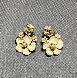Eleganti Orecchini Vintage Floreali Anni '50/'60