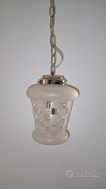 lampadario antico in vetro