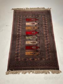 Tappeto Vintage Pakistano Karachi Annodato a Mano
