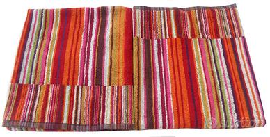MISSONI 2 ASCIUGAMANI COTONE 70x115 FIZZ T59 VINTA