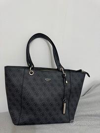 Borsa GUESS grigio/nero, usata poco