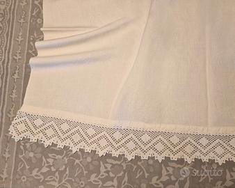 Lenzuolo Matrimoniale con pizzo fatto a mano