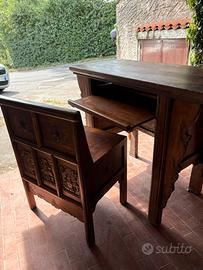 Scrivania legno massiccio stile vietnamita