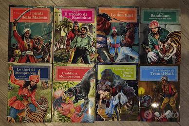 Lotto 8 libri Emilio Salgari – ciclo Sandokan (vin