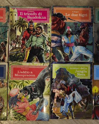 Lotto 8 libri Emilio Salgari – ciclo Sandokan (vin
