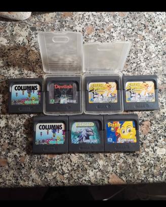 7 cartucce Sega Game Gear