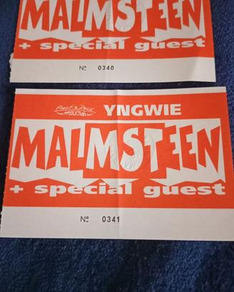 Biglietti Originali Usati Concert Yngwie Malmsteen