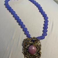 Collana lilla con pendente