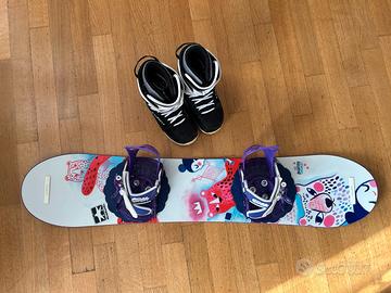 Tavola Snowboard Burton Bambina 110 e Scarponi