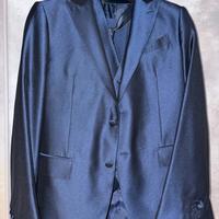 Completo elegante uomo blu 3 pezzi