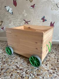 Carrettino Legno porta giochi o gioco bambini