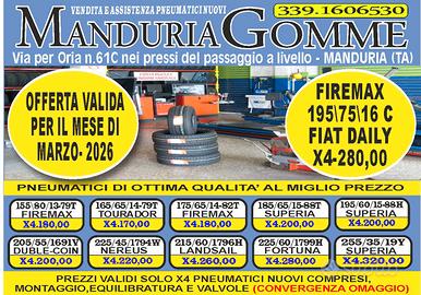  pneumatici nuovi economici di prima scelta