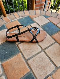 sandali bassi artigianali nero n.37