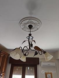 Lampadario classico in ferro battuto – 3 luci