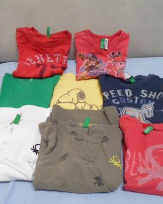 8 magliette Benetton bambino 1-2 anni
