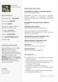 Pizzaiolo esperto, gestione e responsabile attiva