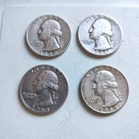 **6x Usa Quarter Dollaro argento 1936-1964**