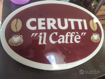 Insegna pubblicitaria luminosa caffè Cerutti