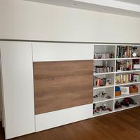 Libreria - porta tv con pannello a scomparsa