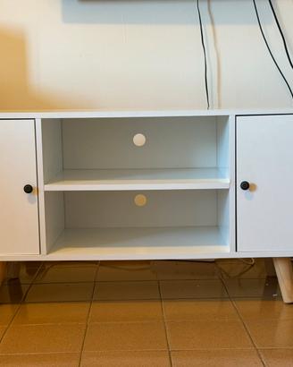 Mobile Porta TV Bianco e Legno Stile Scandinavo