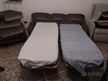 Divano letto (2 LETTI) + 2 POLTRONE - Vintage