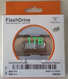 flash drive dual storage 1TB per iOS e PC 
