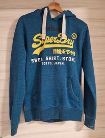 Felpa con Cappuccio Superdry Vintage Blu Taglia M